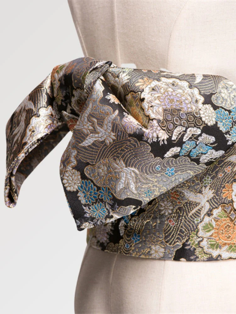 Black Obi Belt 'Tachibana - Image 3