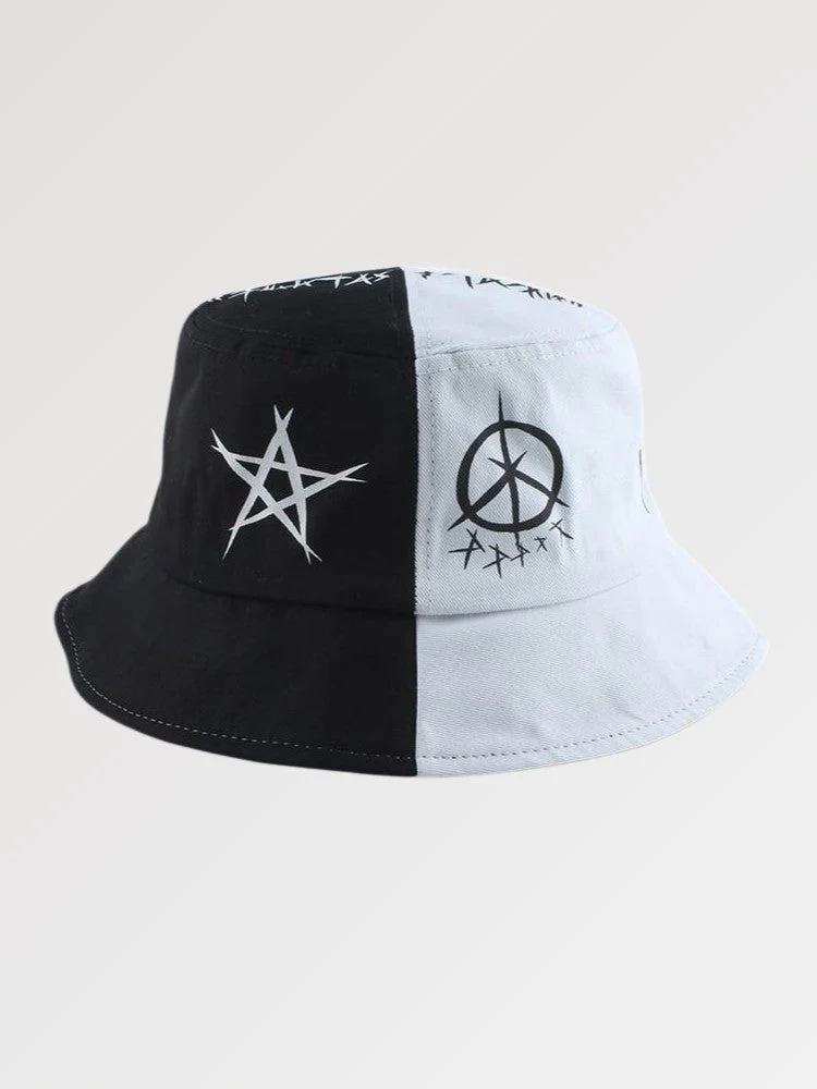 Two Tone Bucket Hat 'Pentagram'