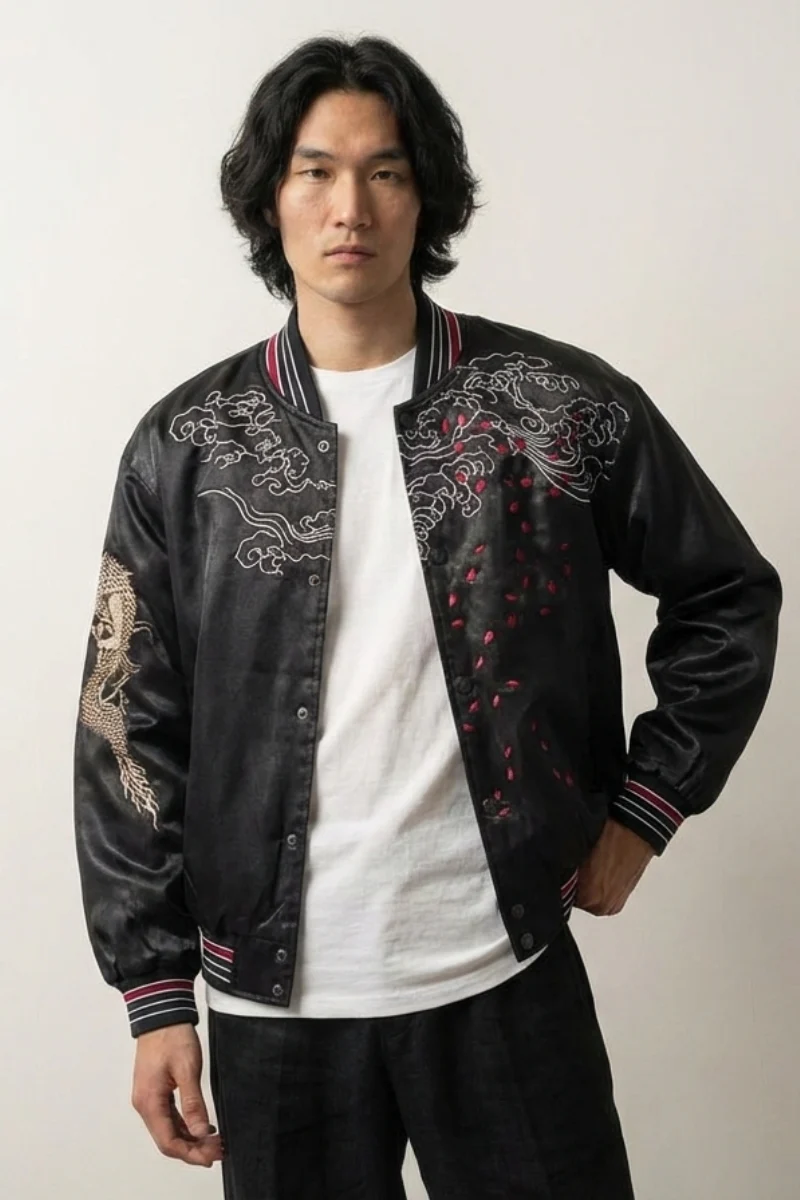 Dragon Sukajan Jacket 'Kuro Ryujin' - Image 2