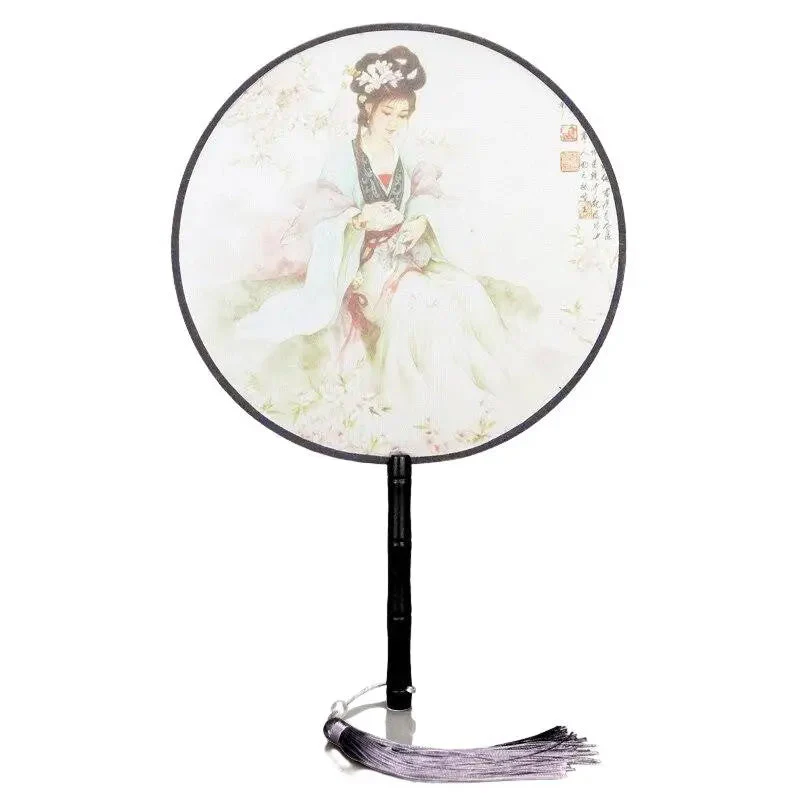 Round Japanese Geisha Fan 'Iwakura - Image 2