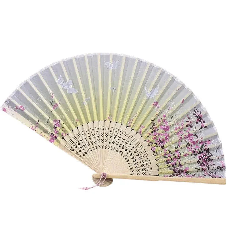 Yellow Japanese Fan 'Geisha - Image 2