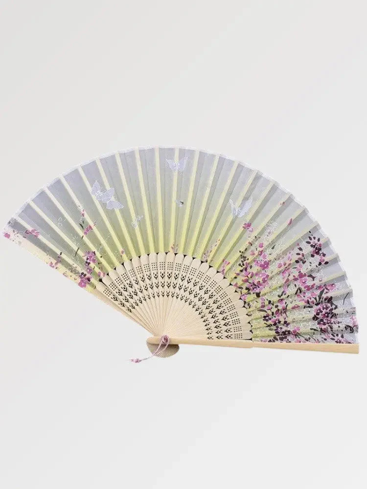 Yellow Japanese Fan 'Geisha - Image 3