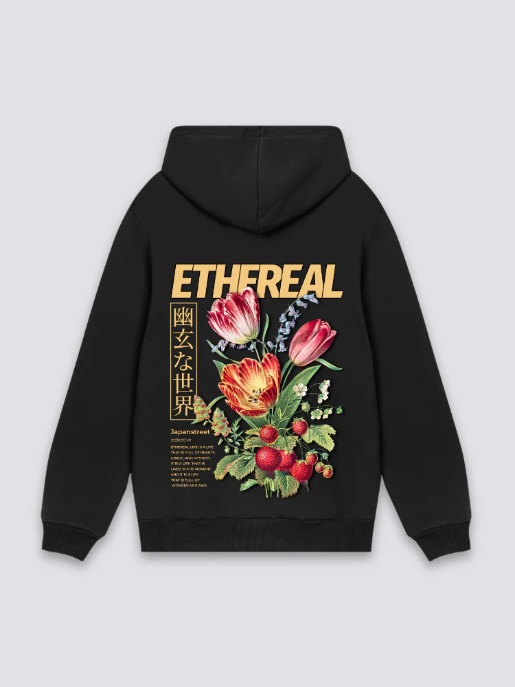 Japanese Flower Hoodie - フラワーズ - Image 3