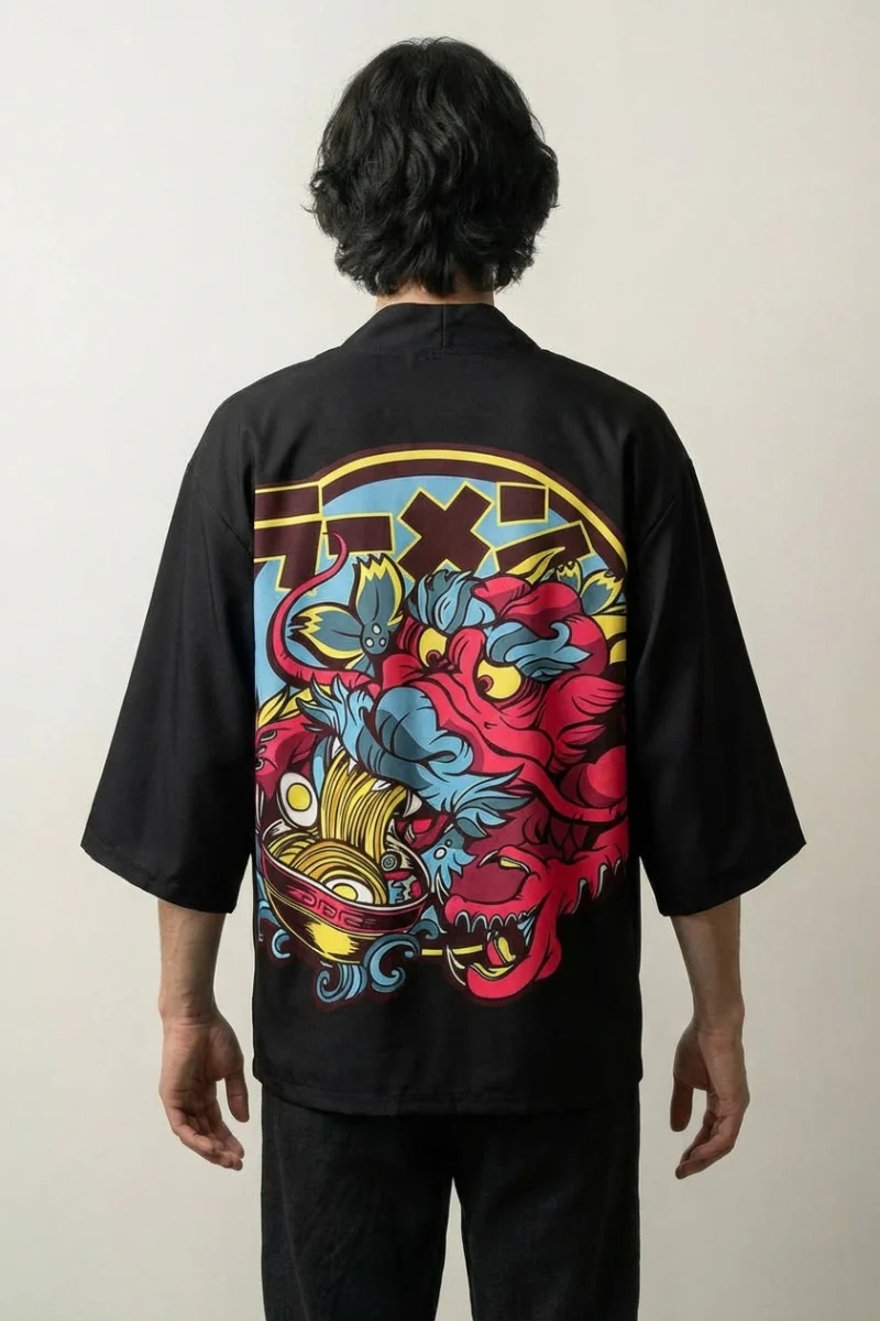 Japanese Haori Pattern 'Dragon x Ramen' - Image 2
