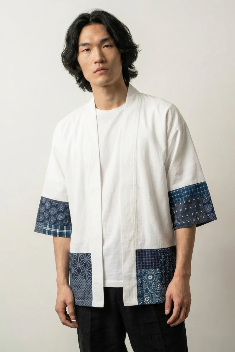 Japanese Kimono Jacket Mens 'Mitsuo'