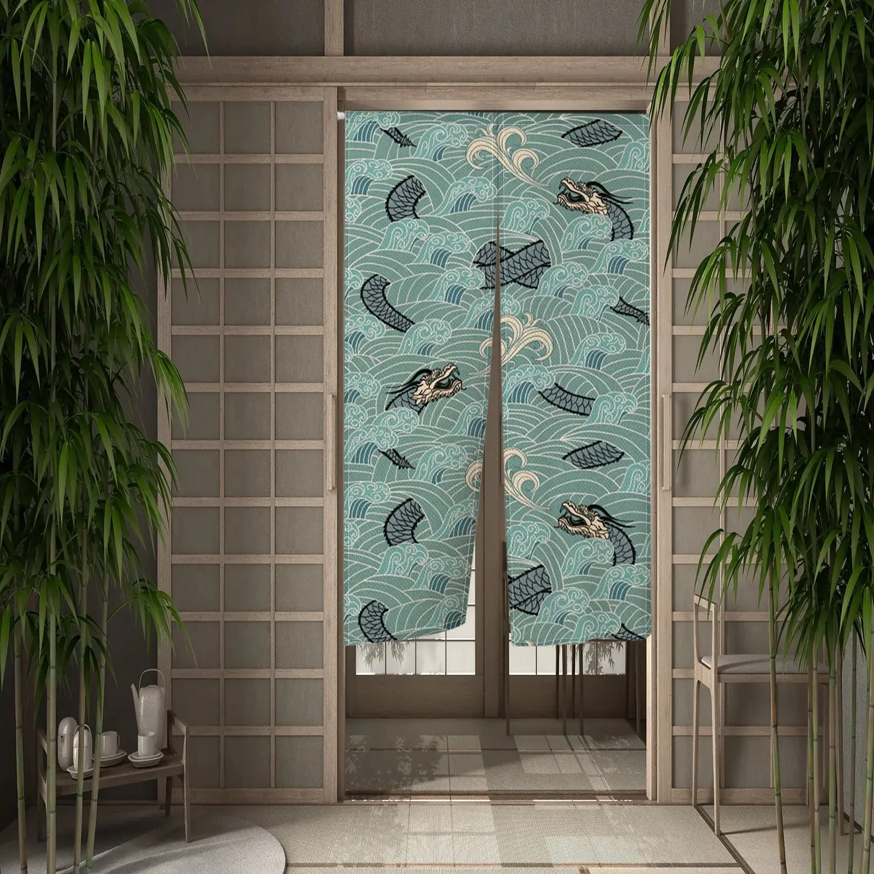 Japanese Noren 'Ryu-jin'