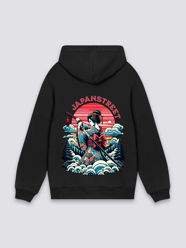 Japanese Print Hoodie - げいしゃ - Image 3