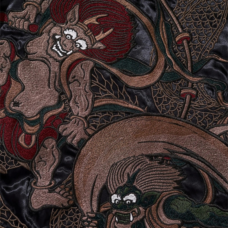 Japanese Yokai Sukajan 'Fujin Raijin' - Image 9