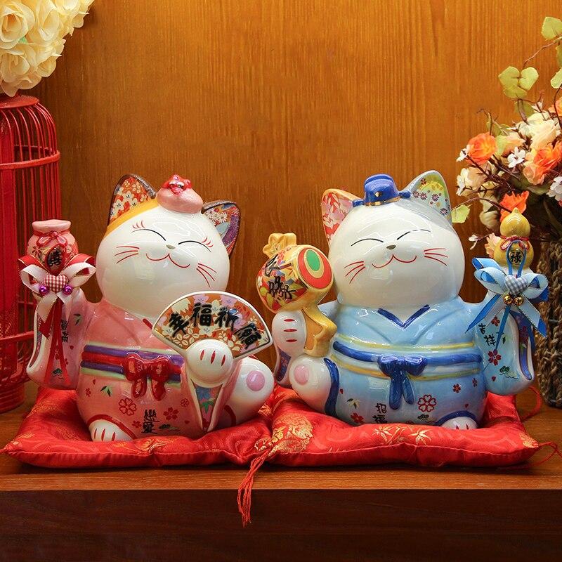 Maneki Neko Money Box 'Blue Fortune' - Image 2