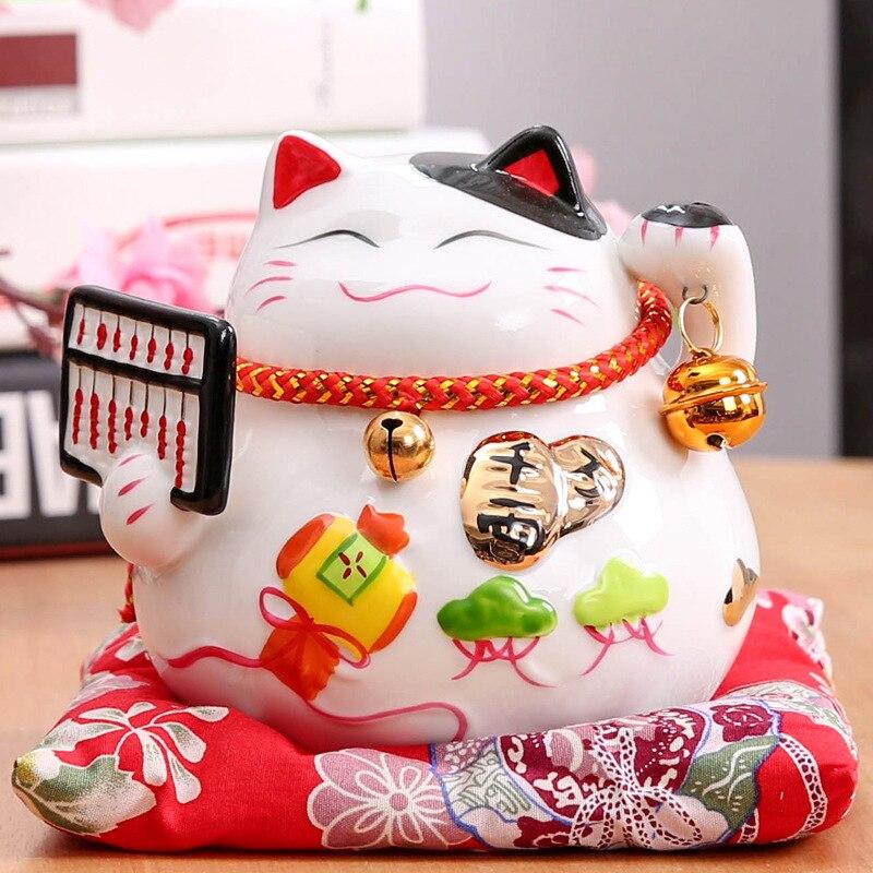 Maneki Neko White 'Lucky Abacus' - Image 2