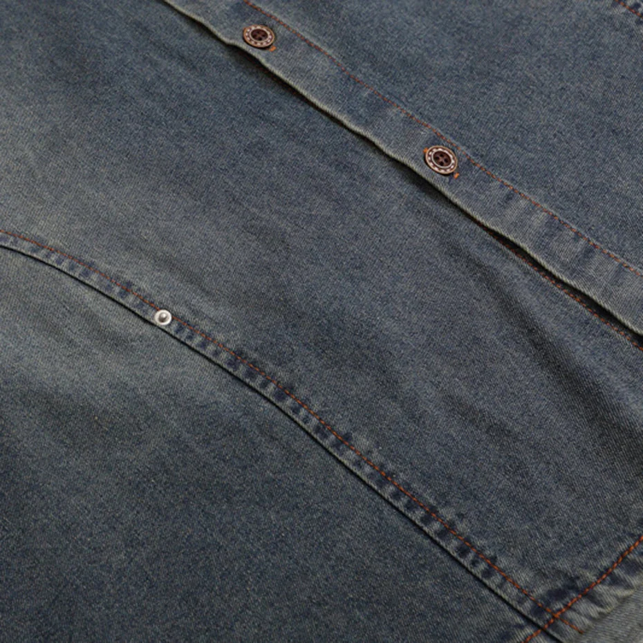 Oversize Denim Shirt - ジーン - Image 4