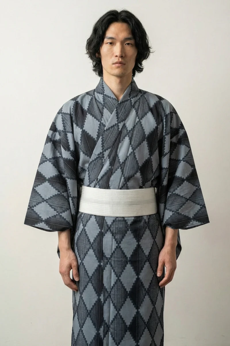 Traditional Japanese Kimono 'Hishigata'